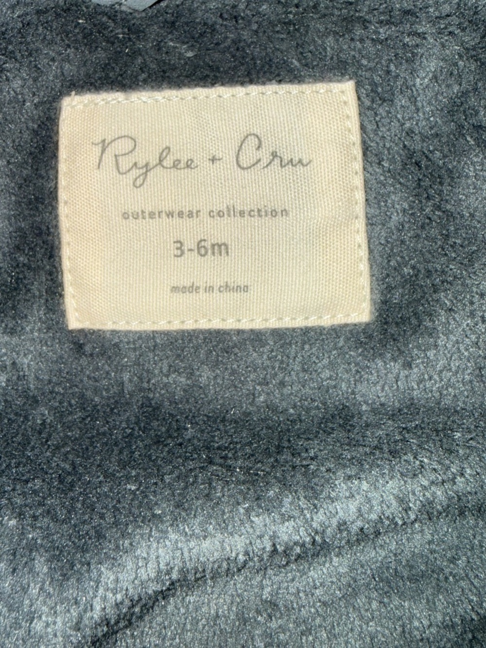 New Rylee + Cru Snowsuit Grey Celestial 3-6 months.MSRP $165 - Picture 5 of 9